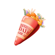 'Brighter Days Ahead' Flower Bouquet Sticker