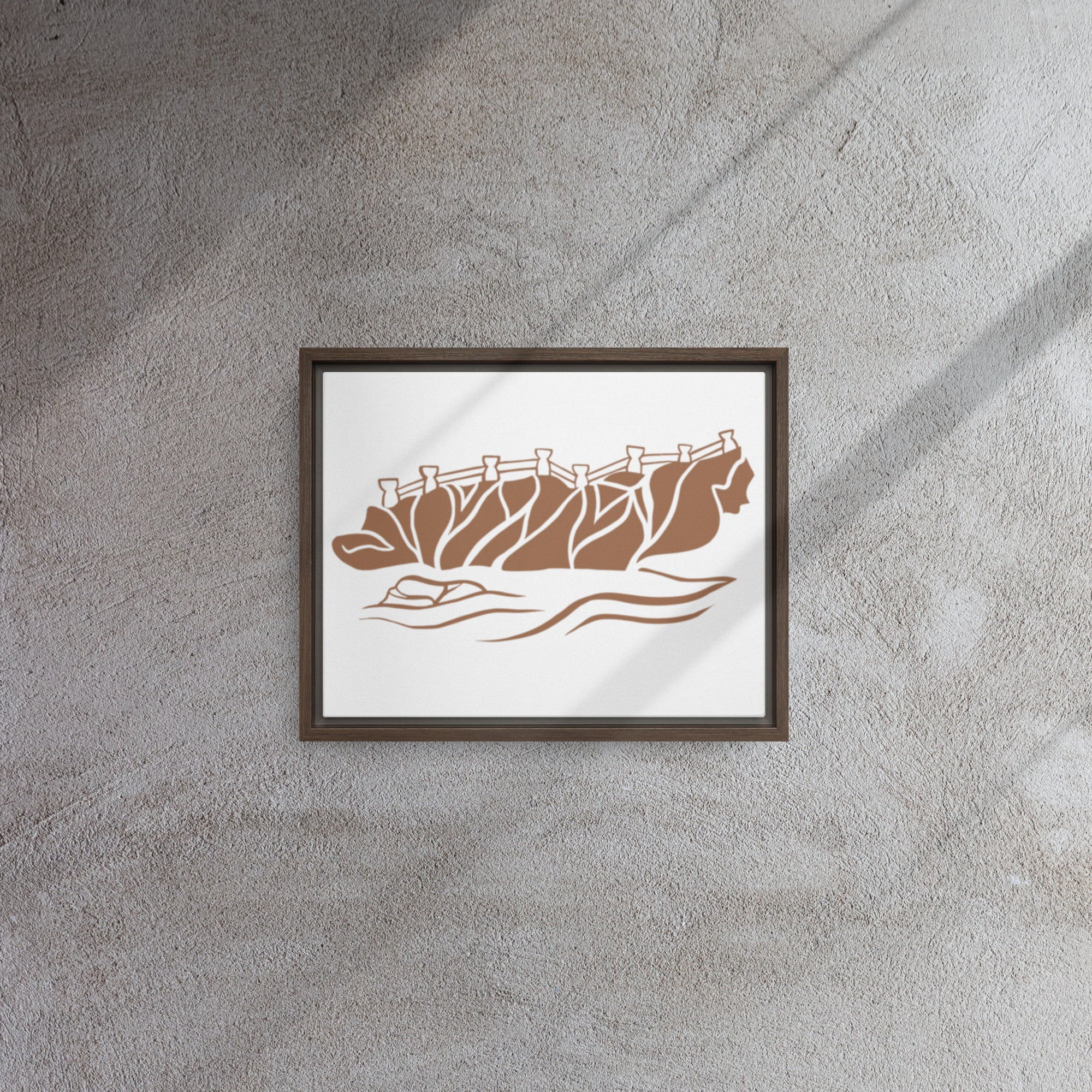 Minimalist Taga Beach Framed Canvas
