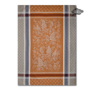French kitchen towel - Jacquard cotton - Reversible - Winery caramel | Tissus Toselli