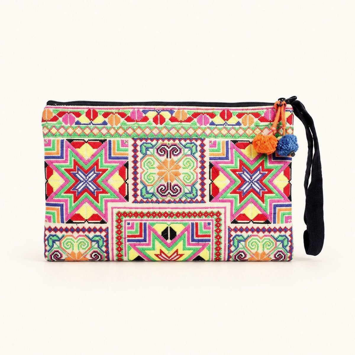 Sarita Hmong Embroidered Wristlet - Thailand