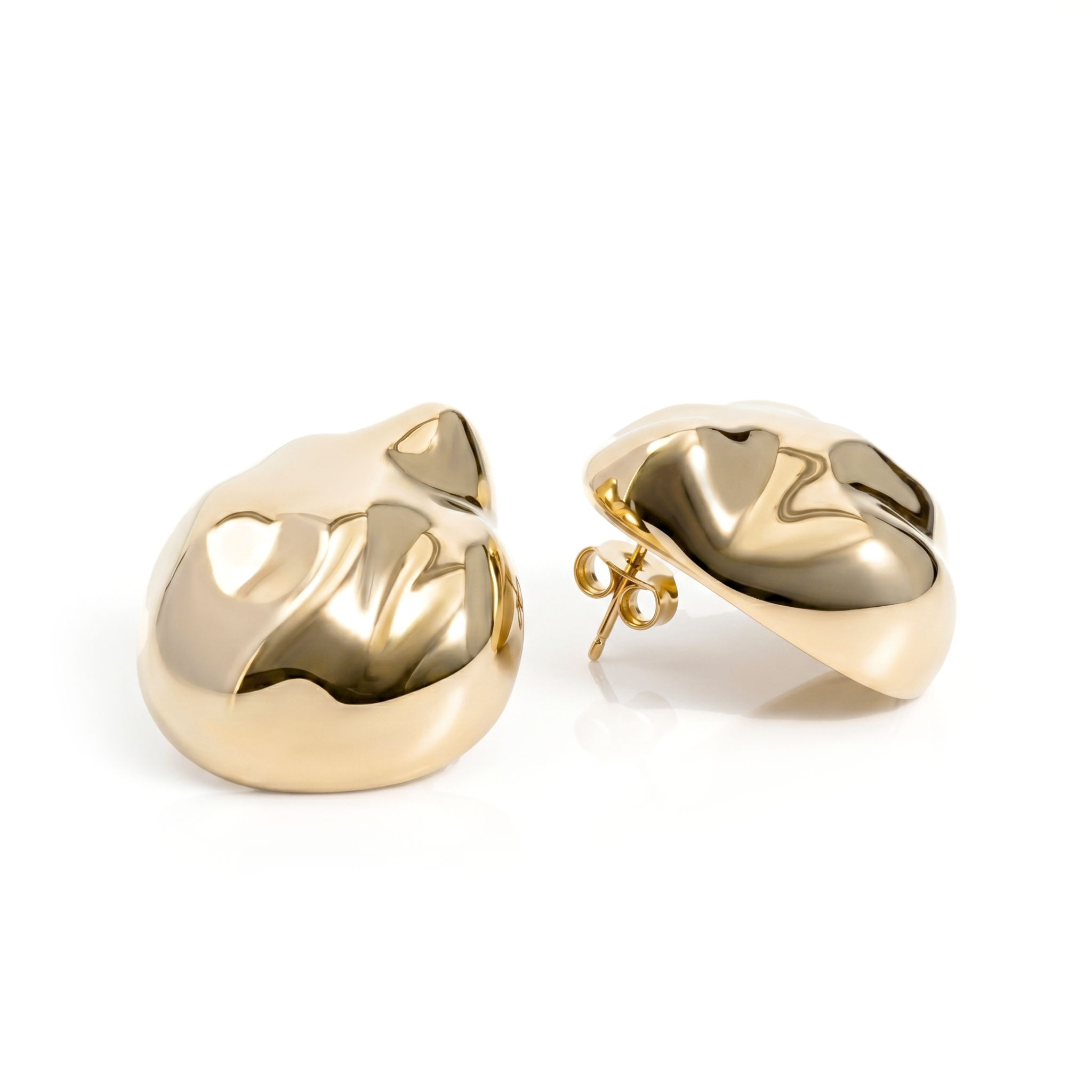 Giselle Dented Dome Earrings