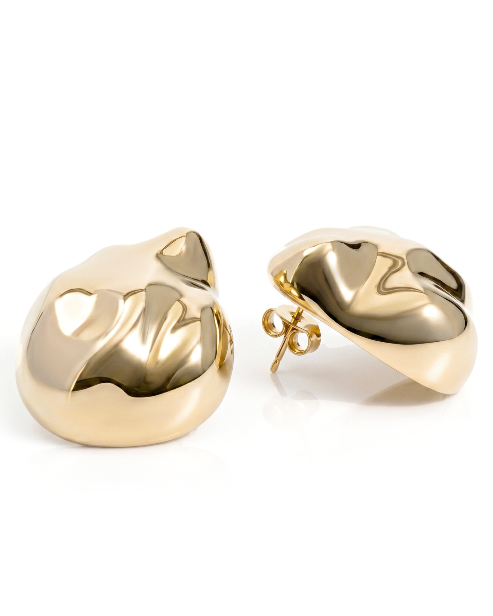 Giselle Dented Dome Earrings