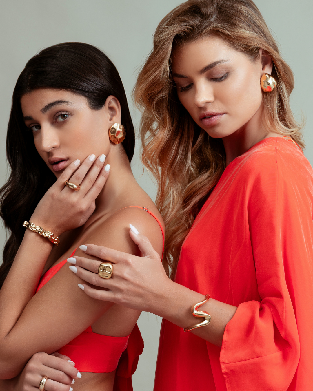 Giselle Dented Dome Earrings