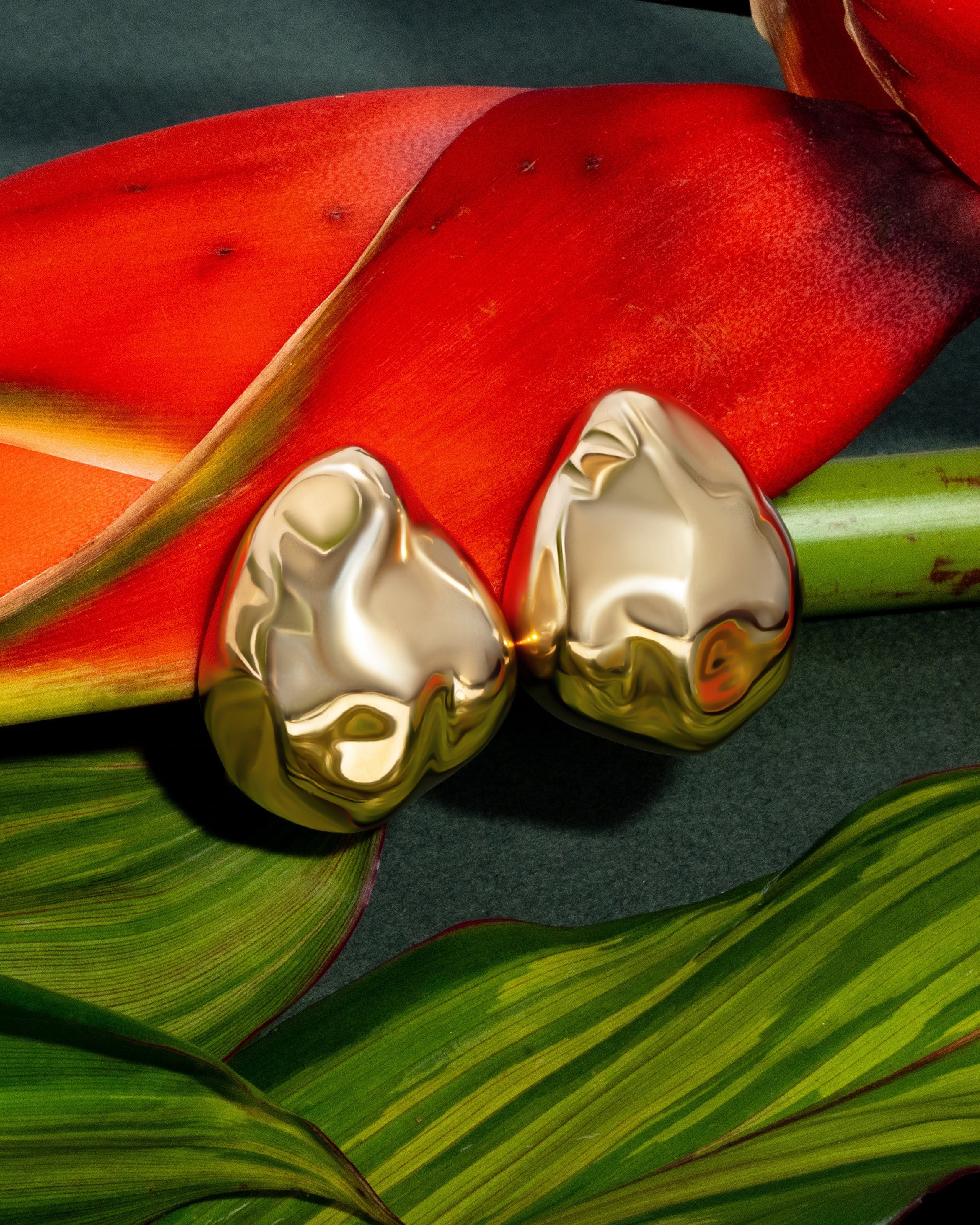 Giselle Dented Dome Earrings