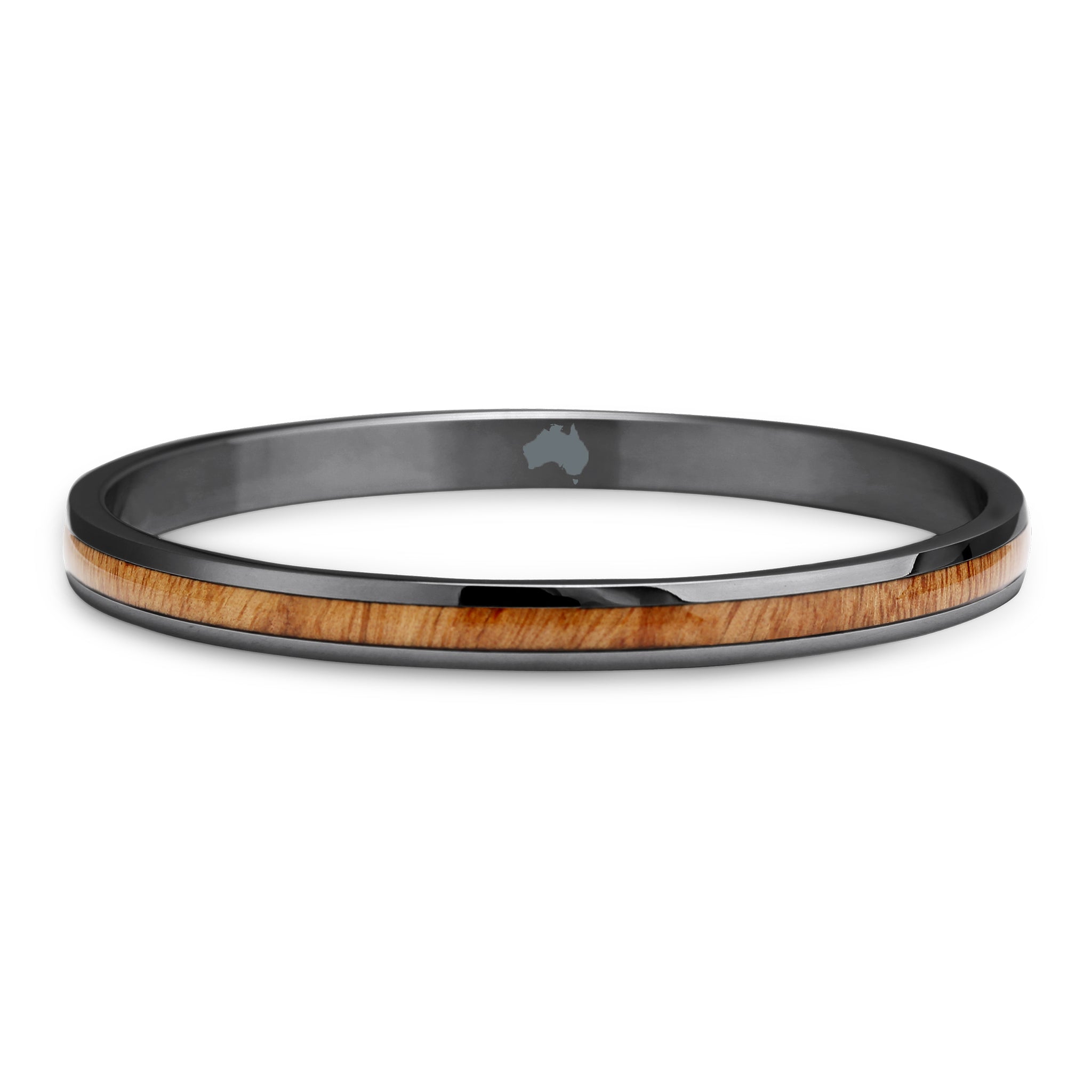 Gum Burl Bangle - Gunmetal