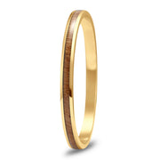 Gum Burl Bangle - Yellow Gold
