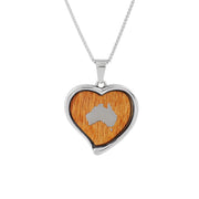 Gum Burl Heart Necklace