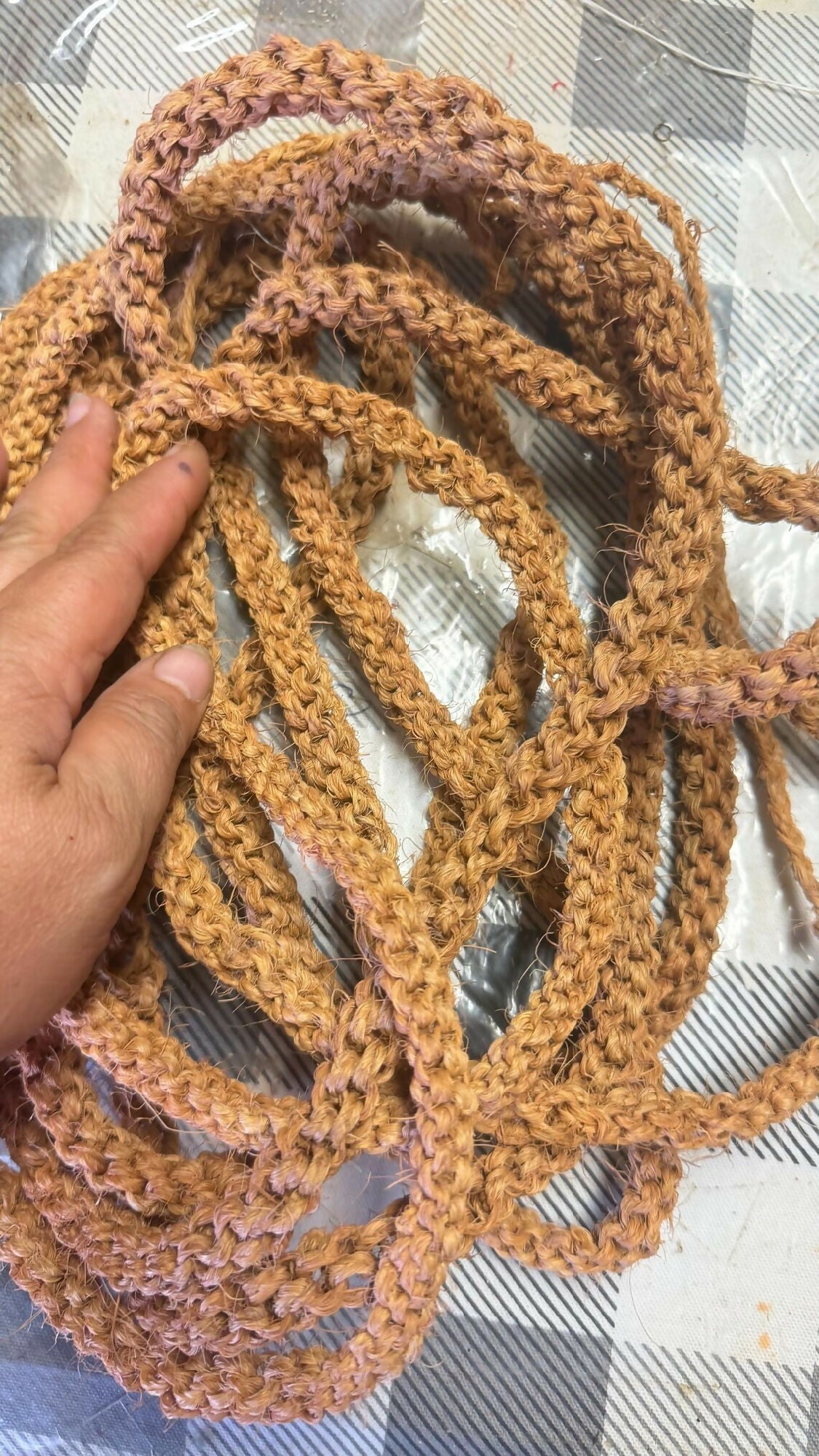 Handwoven Kafa Pekepeka - Traditional Tongan Coconut Husk Waist Rope - Taovala Belt