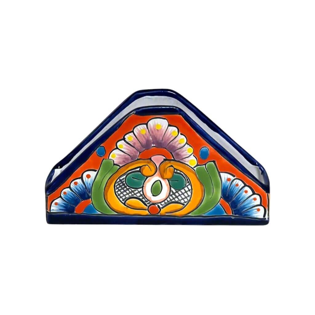 Talavera Napkin Holder | Hand-Painted Mexican Ceramic Decor