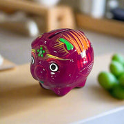 Handmade Guerrero Piggy Bank | Mexican Painted Ceramic Coin Bank (Small)