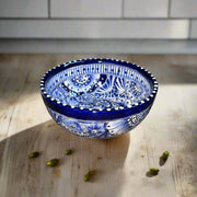 5" Talavera Blue & White Bowl | Handmade Mexican Dinnerware