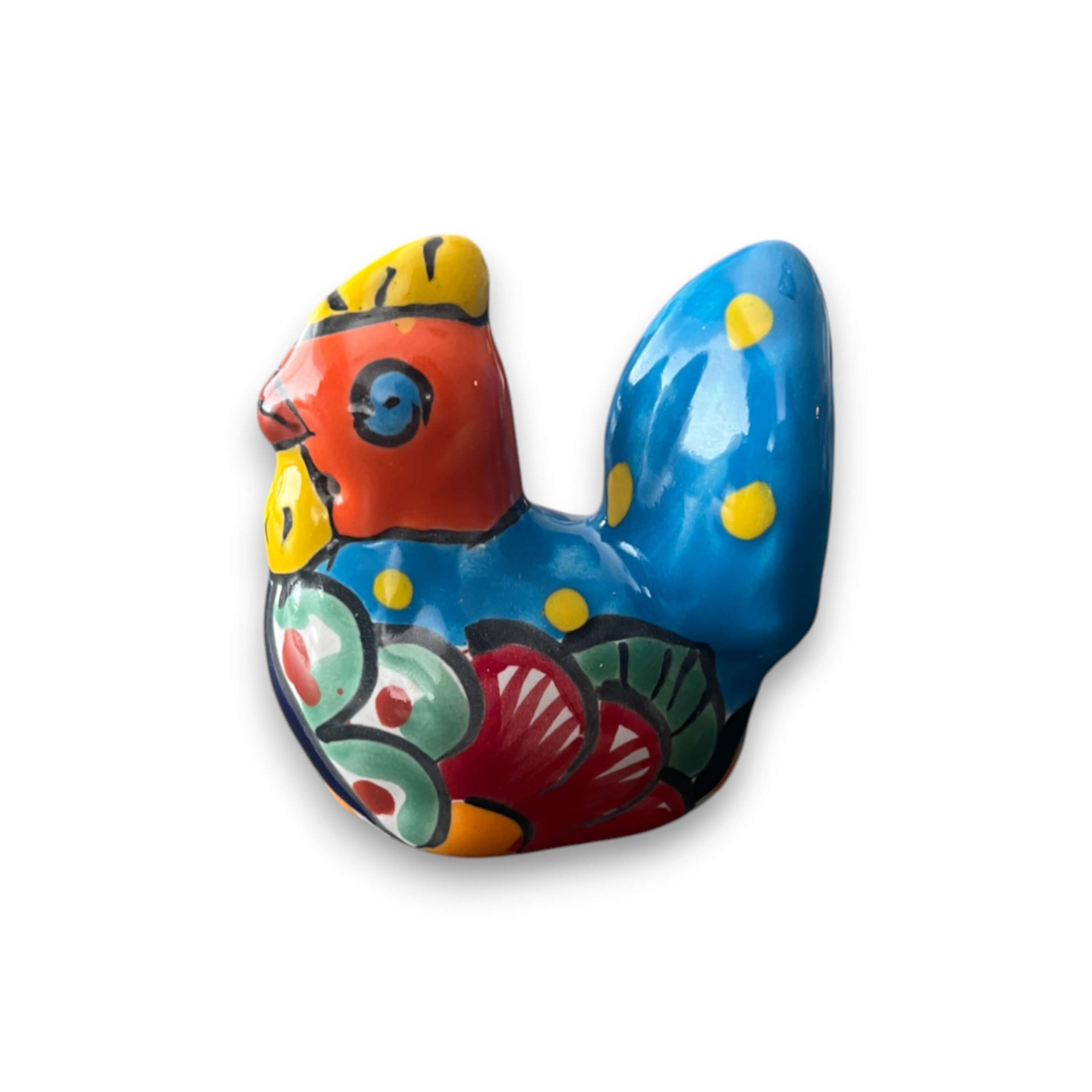 Talavera Chicken Pot Hanger | Small Handmade Mexican Garden Decor