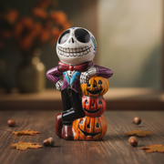 Handcrafted Talavera Skeleton Statue | Vibrant Day of the Dead Calavera Decor