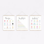 Bilingual Posters: Colors, Shapes, Numbers • Gujarati | Hindi