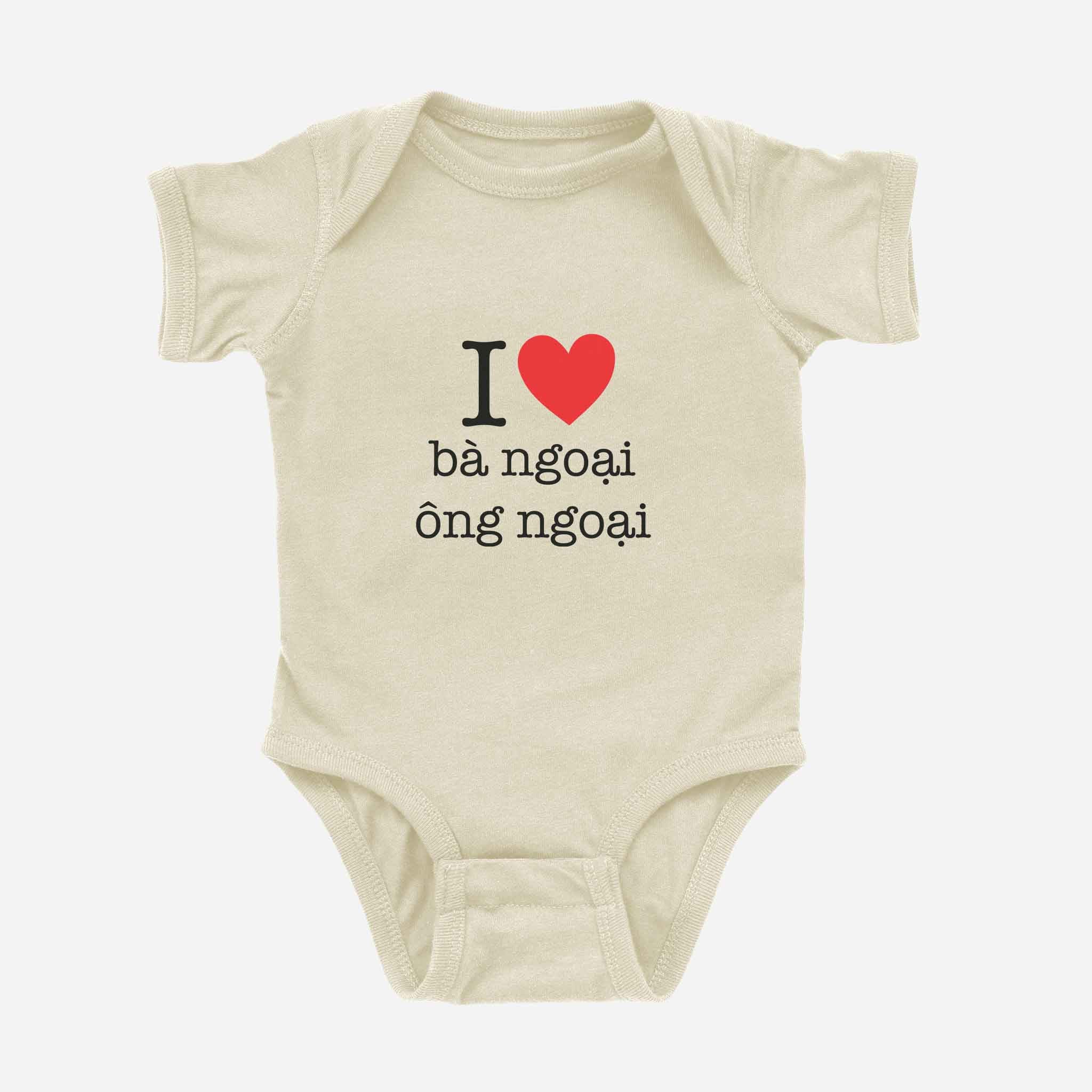 I ♡ Grandma & Grandpa Vietnamese Onesie (Maternal)