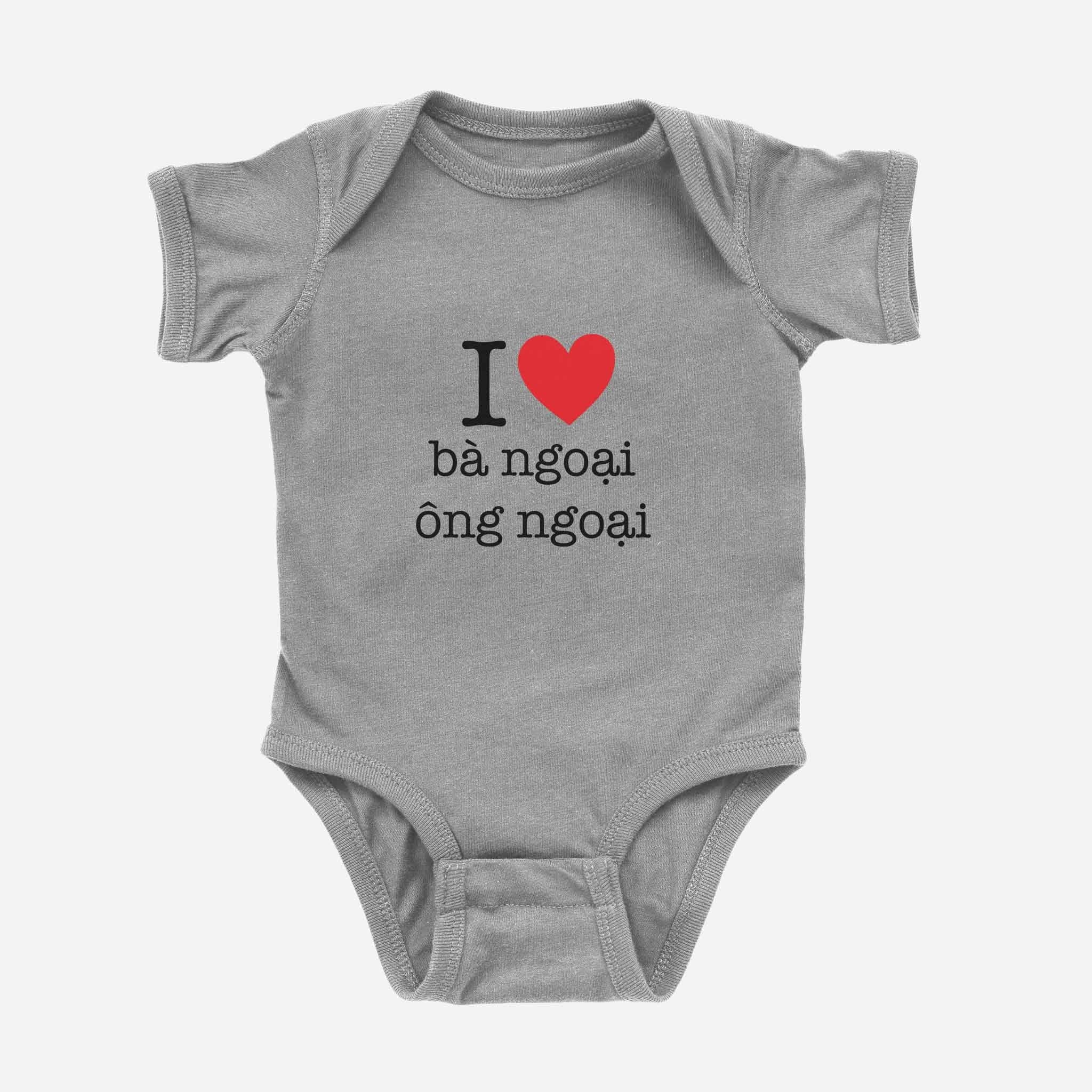 I ♡ Grandma & Grandpa Vietnamese Onesie (Maternal)