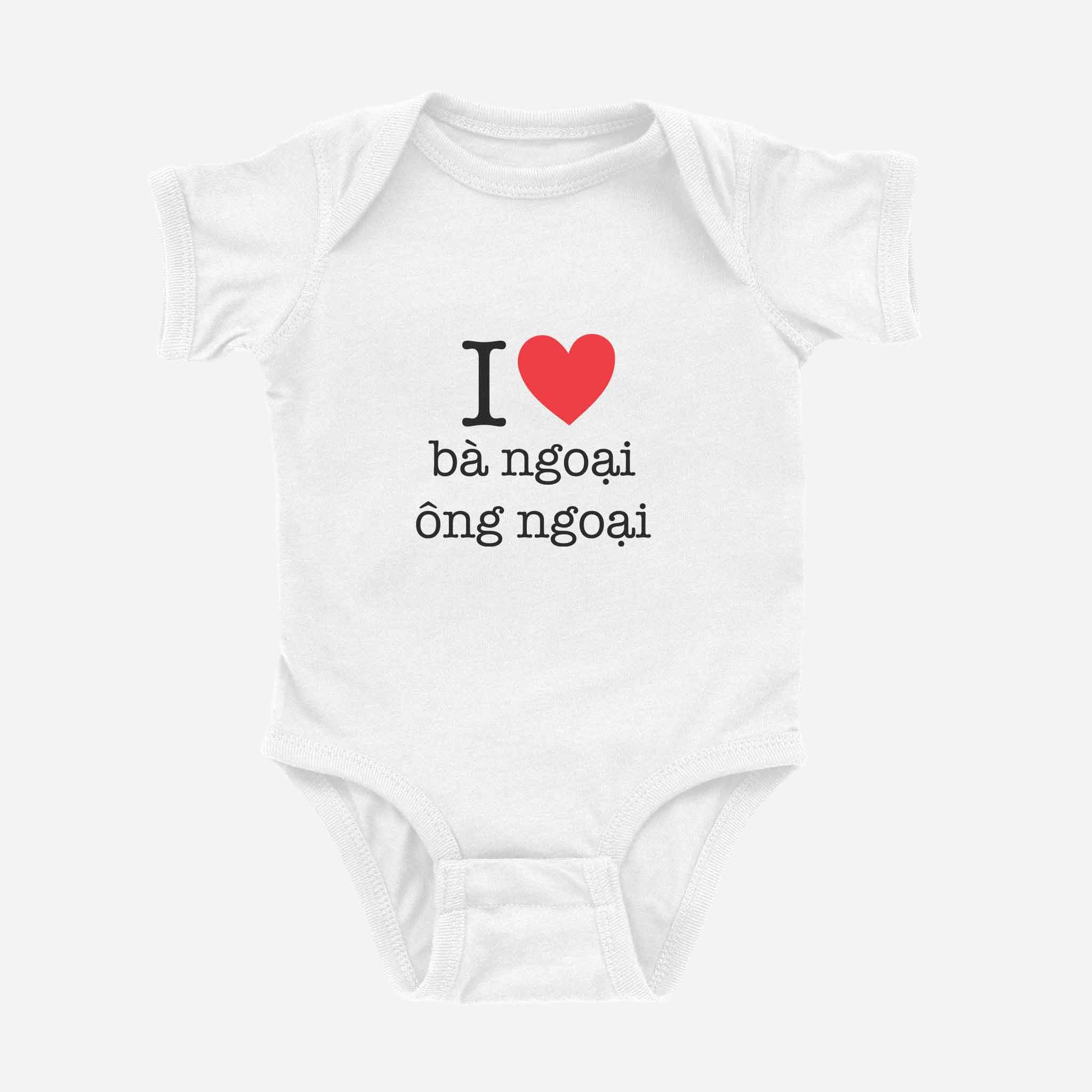 I ♡ Grandma & Grandpa Vietnamese Onesie (Maternal)
