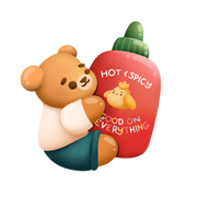 Hot Sauce Bear Sticker