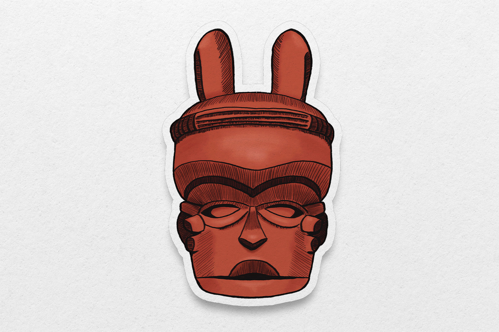 African Masks Stickers: Ibibio