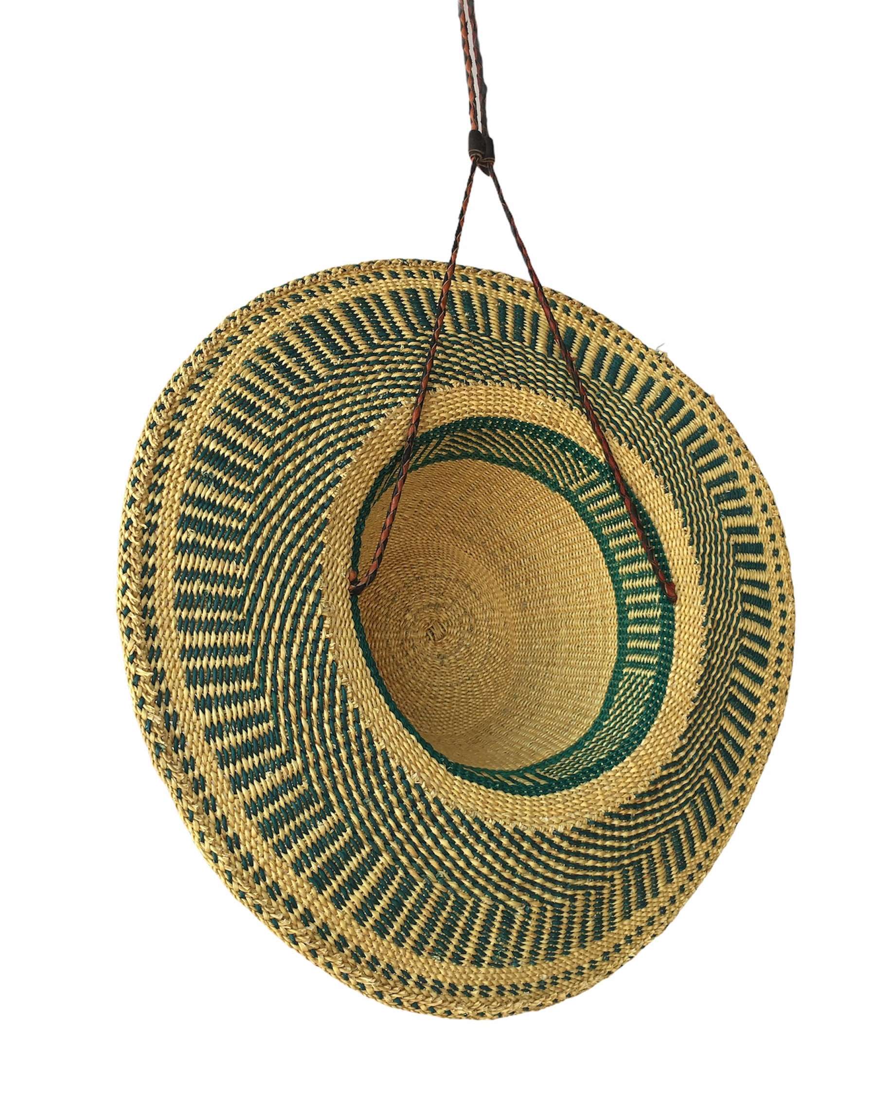 SAANI Green straw hat