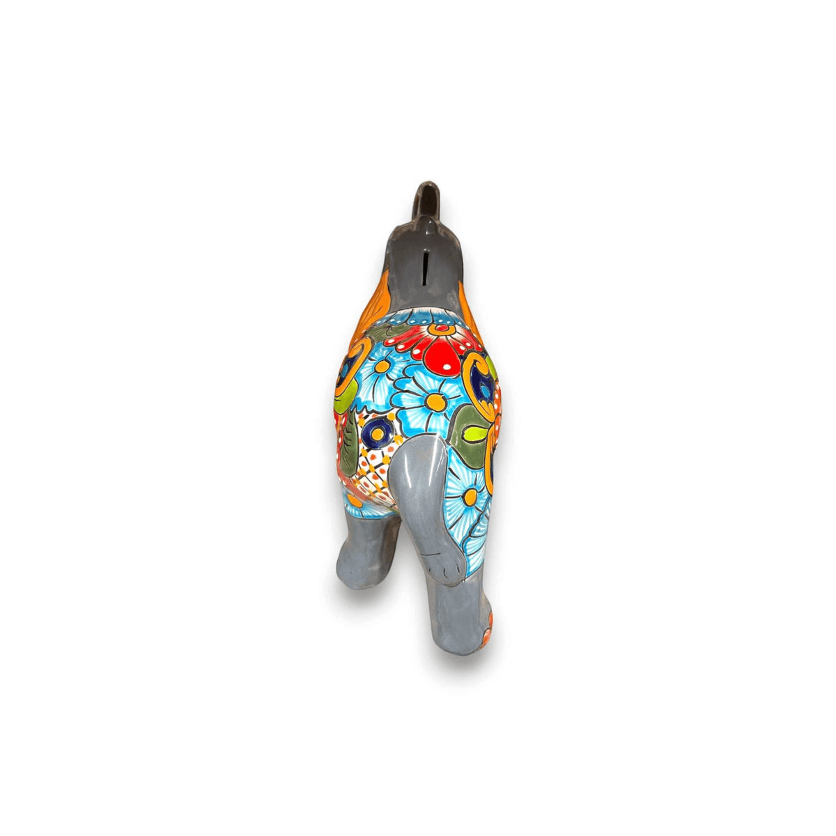 Colorful Talavera Elephant Coin Bank | Handmade Medium Piggy Bank