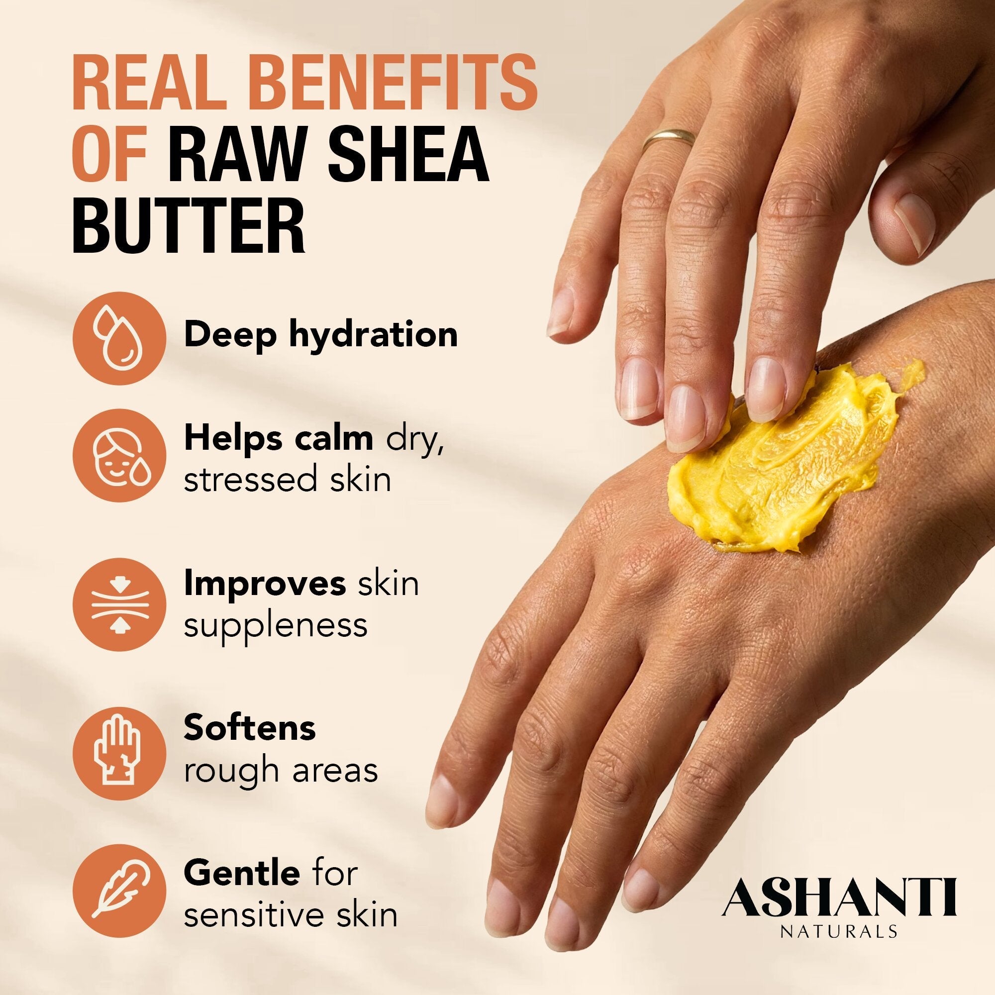 ASHANTI NATURALS 100% Yellow Shea Butter - Creamy