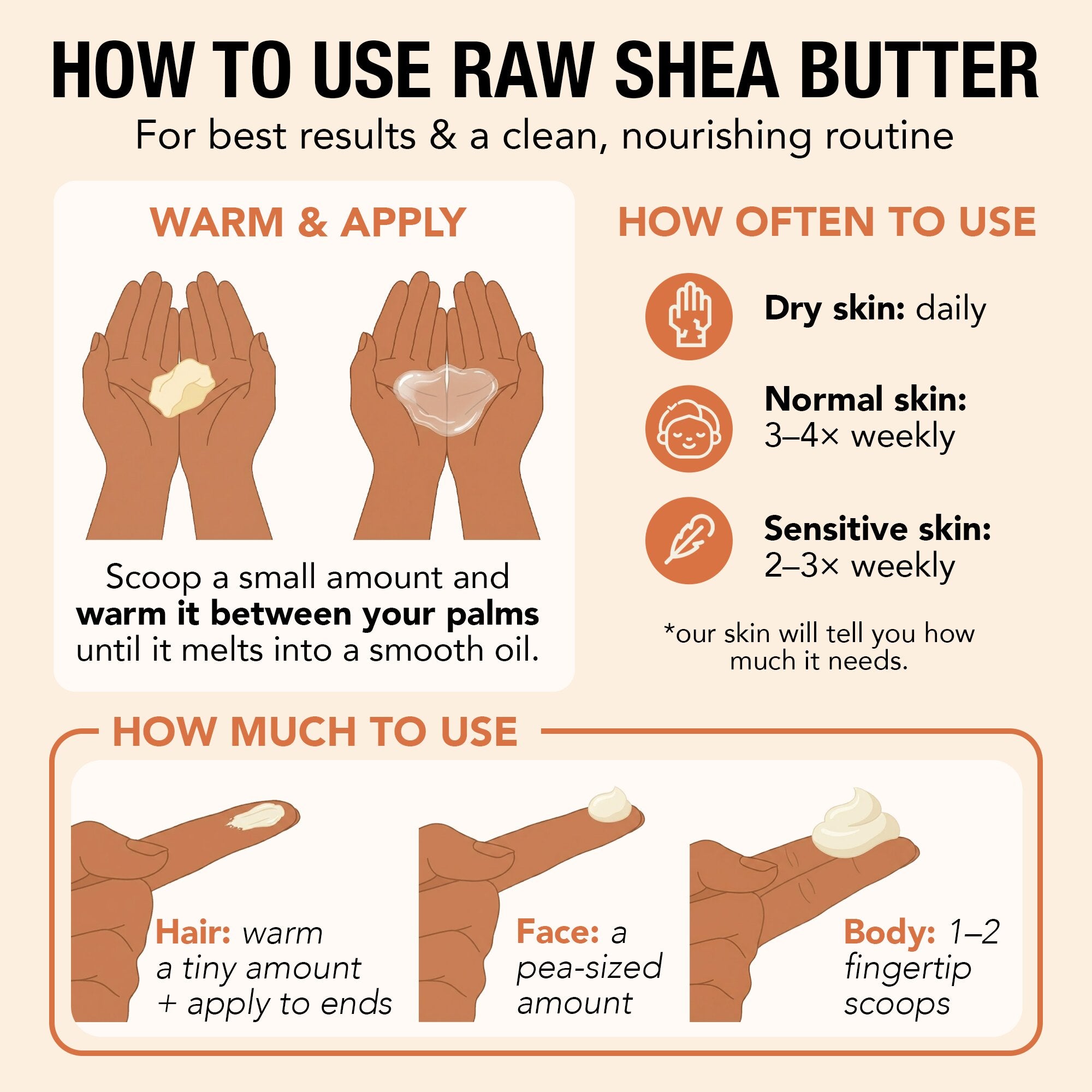 ASHANTI NATURALS 100% White Shea Butter - Creamy
