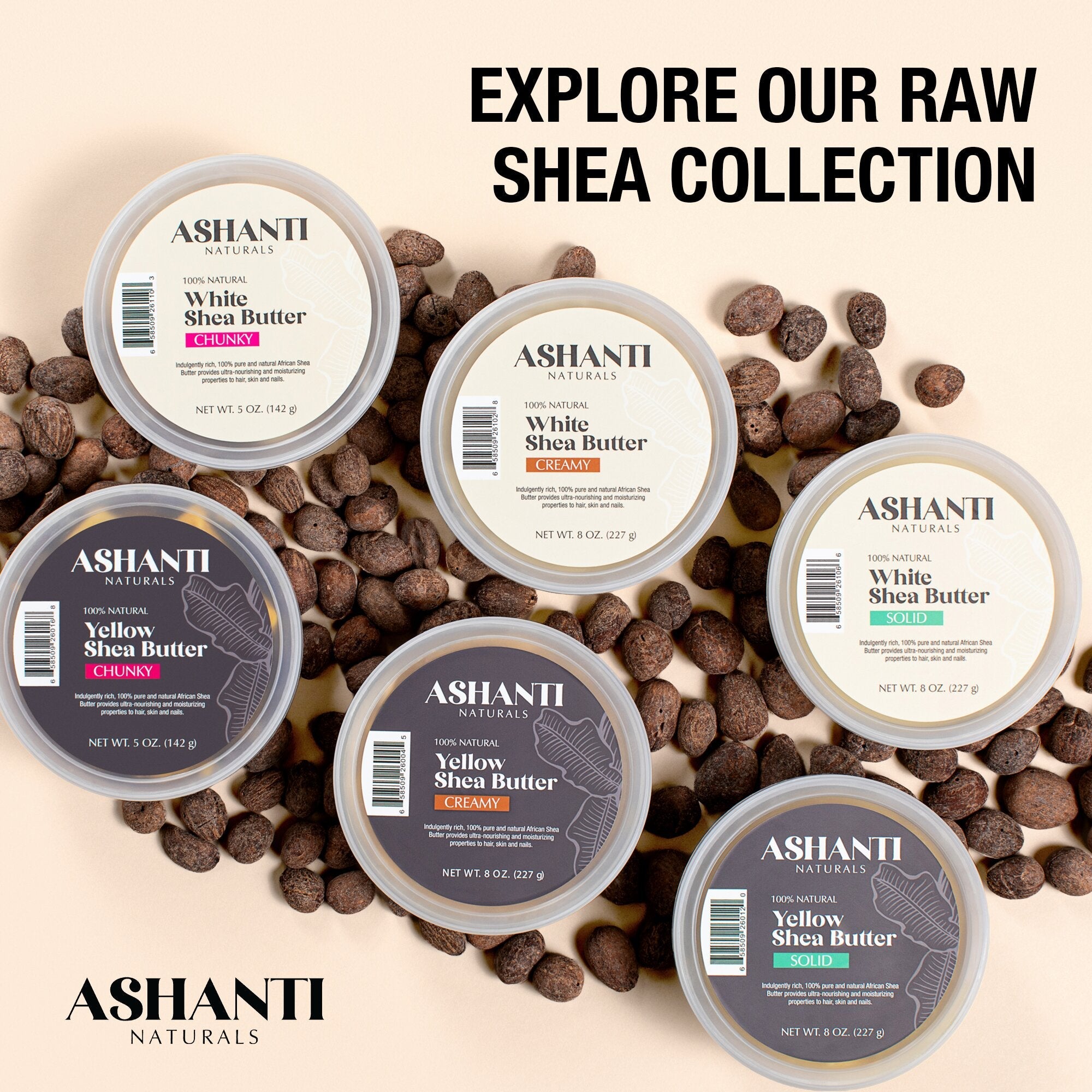 ASHANTI NATURALS 100% Yellow Shea Butter - Creamy