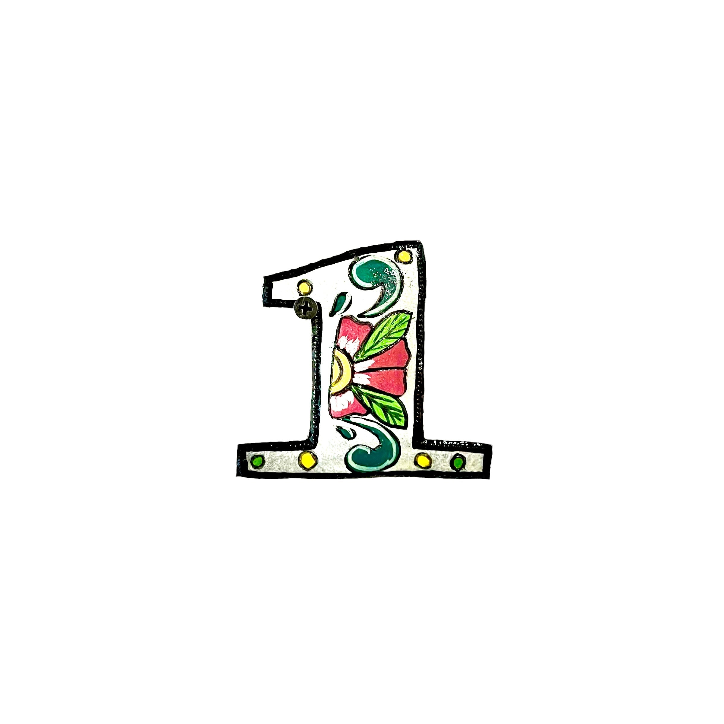 Painted Numbers - White