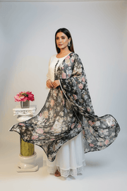 Chiffon long Kurti with dupatta