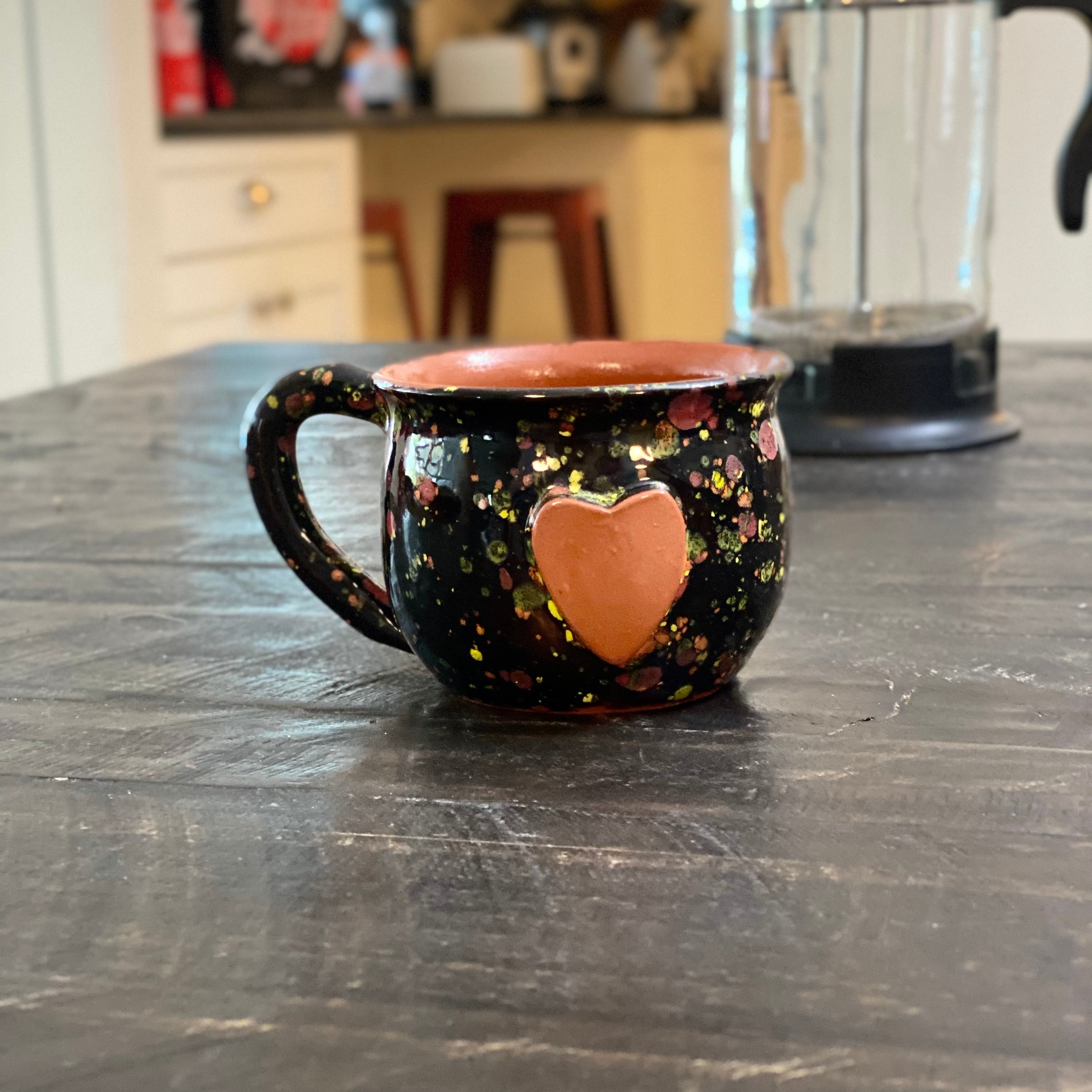 Calliope Heart Mug - Black Explosion