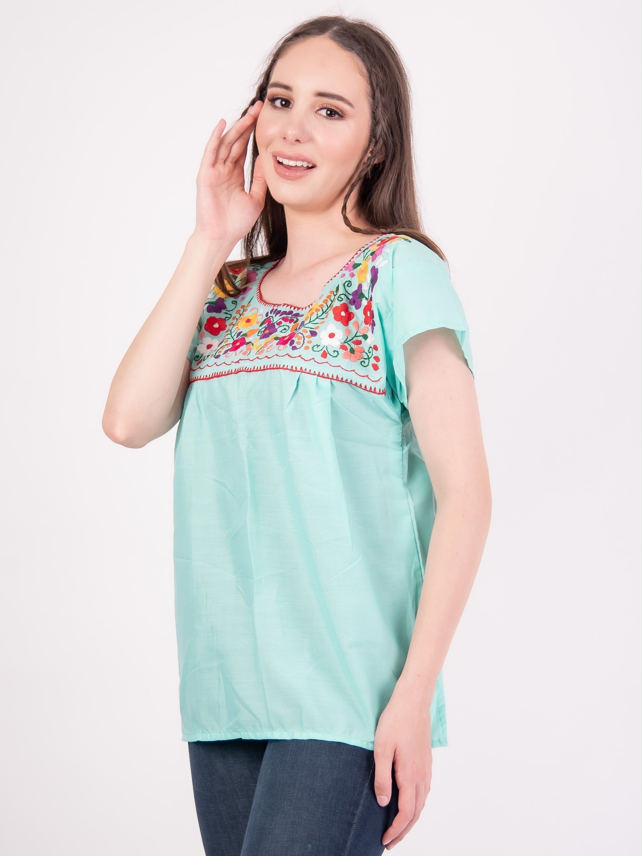 Tehuacan Blouse Blue