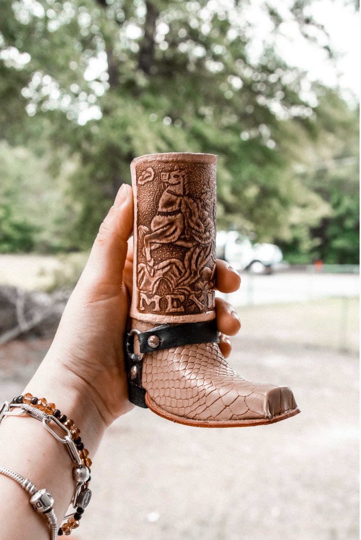 Leather Texan Boot Tequila Shot