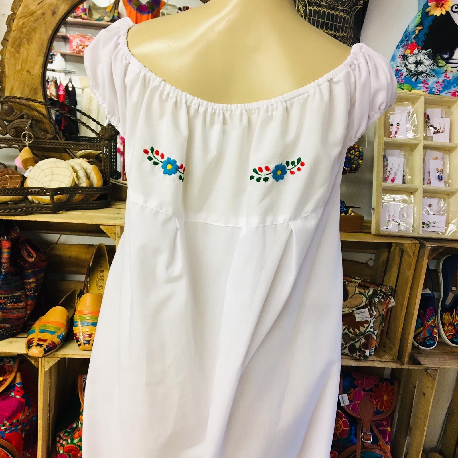 Evelia Off the Shoulder Dress White