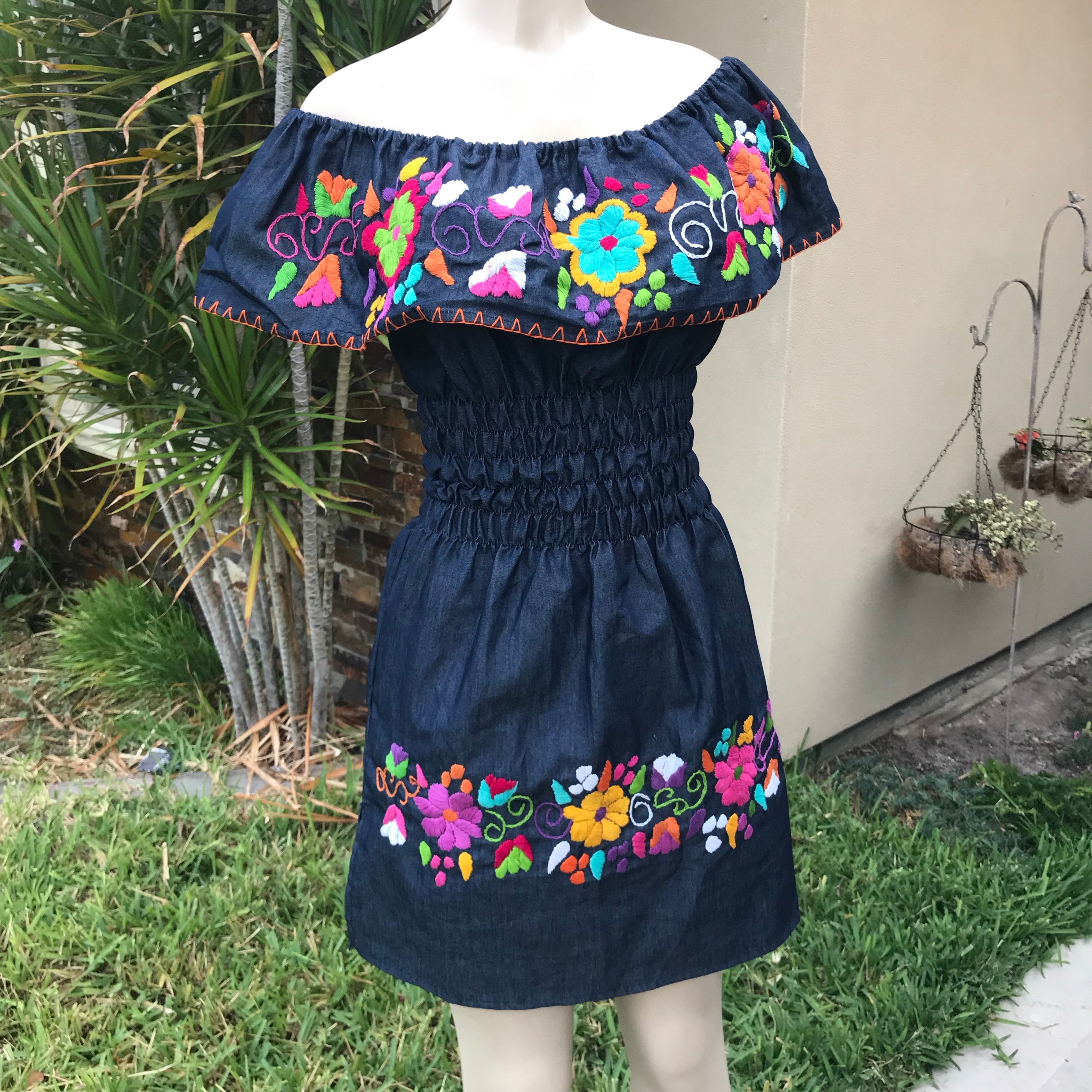Viridiana Off the Shoulder Denim Dress