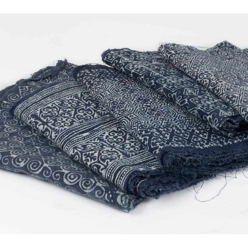 Oasis Hmong Batik PomPom Flower Beach Tote - Thailand