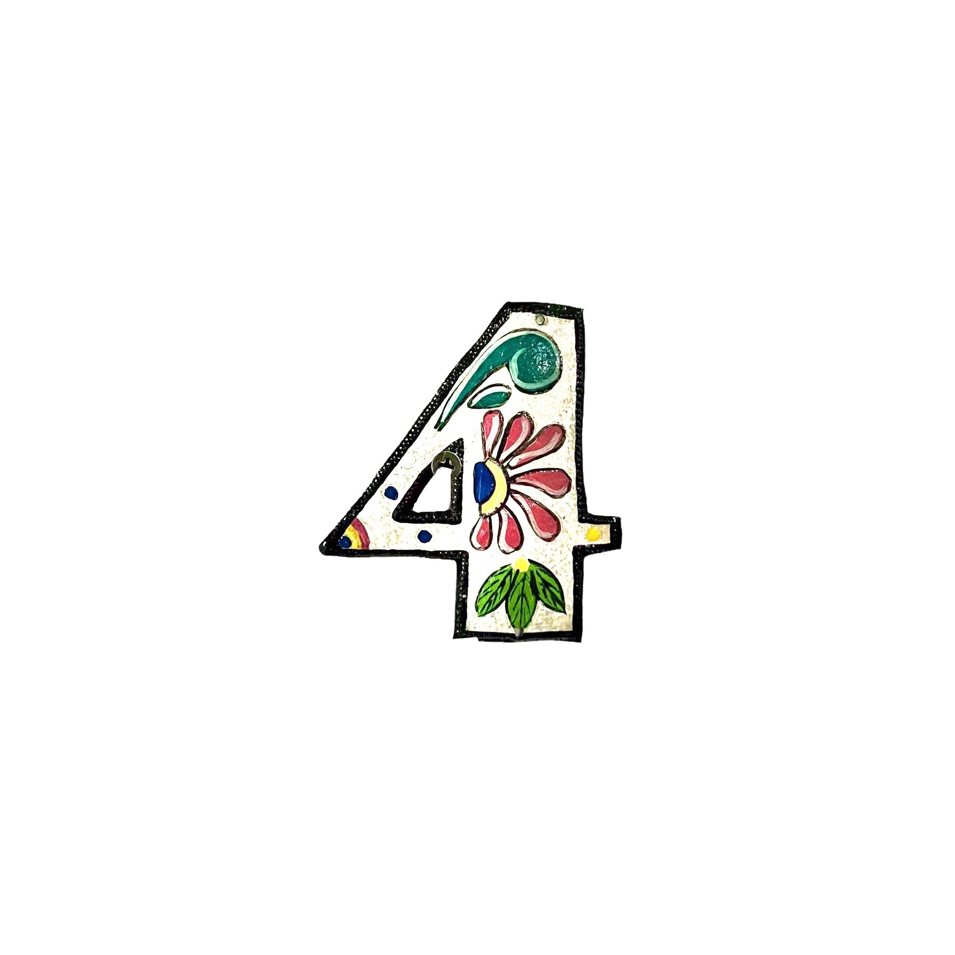 Painted Numbers - White