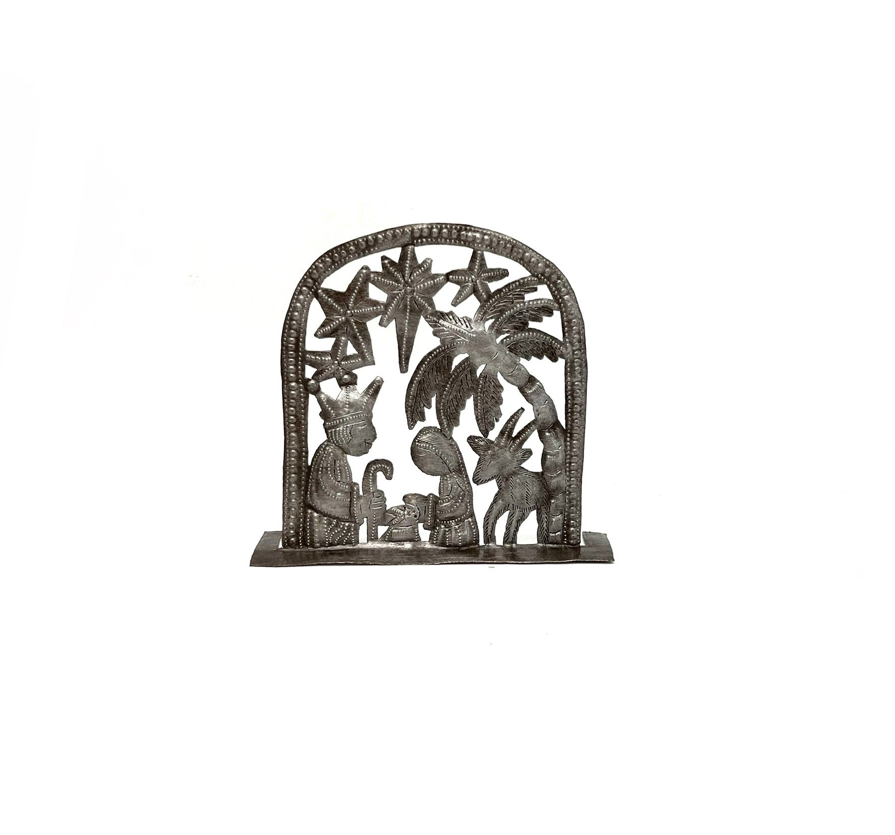 Small Standing Dome Nativity- Palm Tree