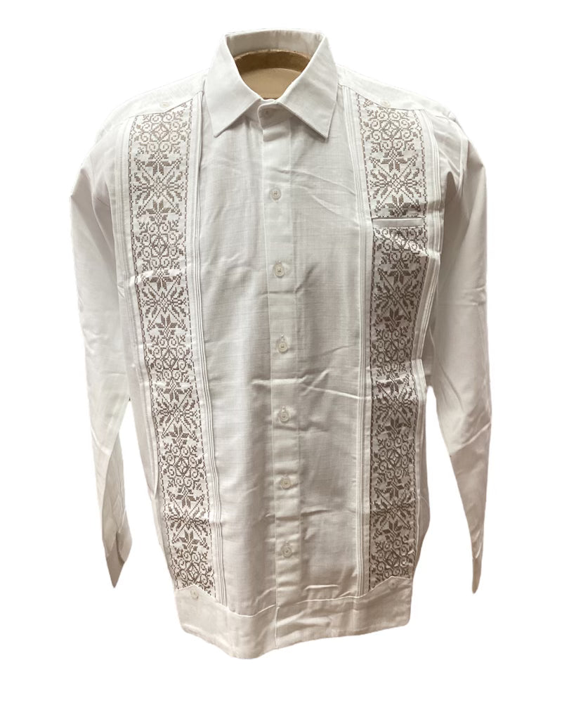 Men's Guayabera Presidencial Riviera White