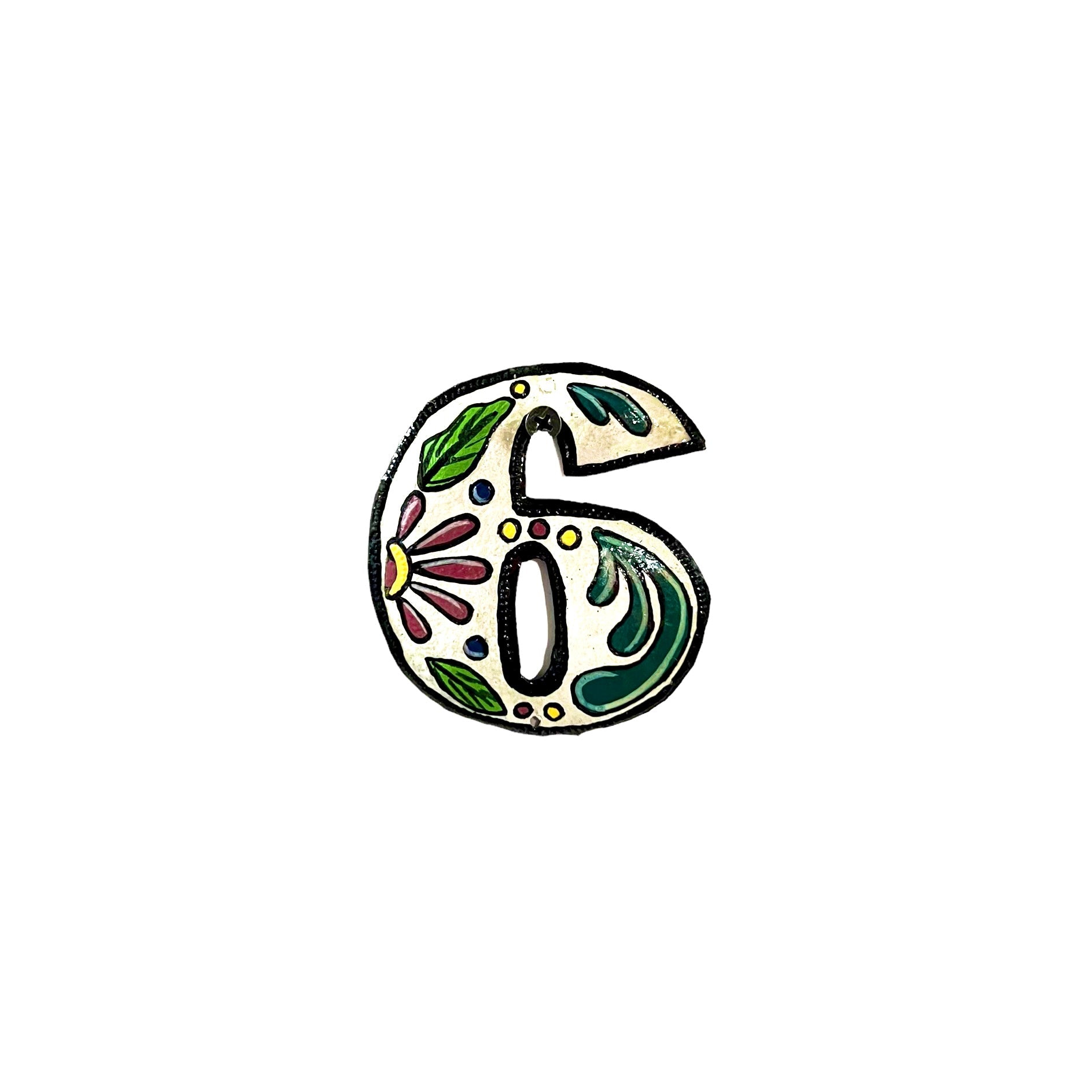 Painted Numbers - White