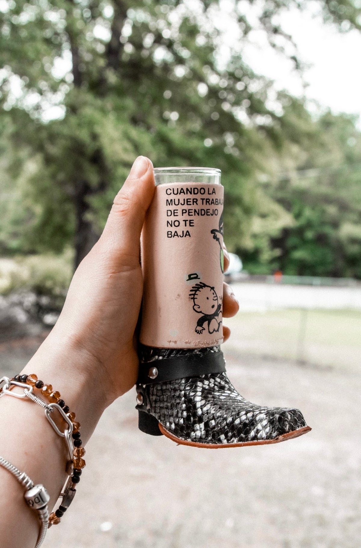 Leather Texan Boot Tequila Shot