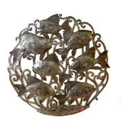 Large Swimming Fish Wall Art- Brushed Metal (Style2)