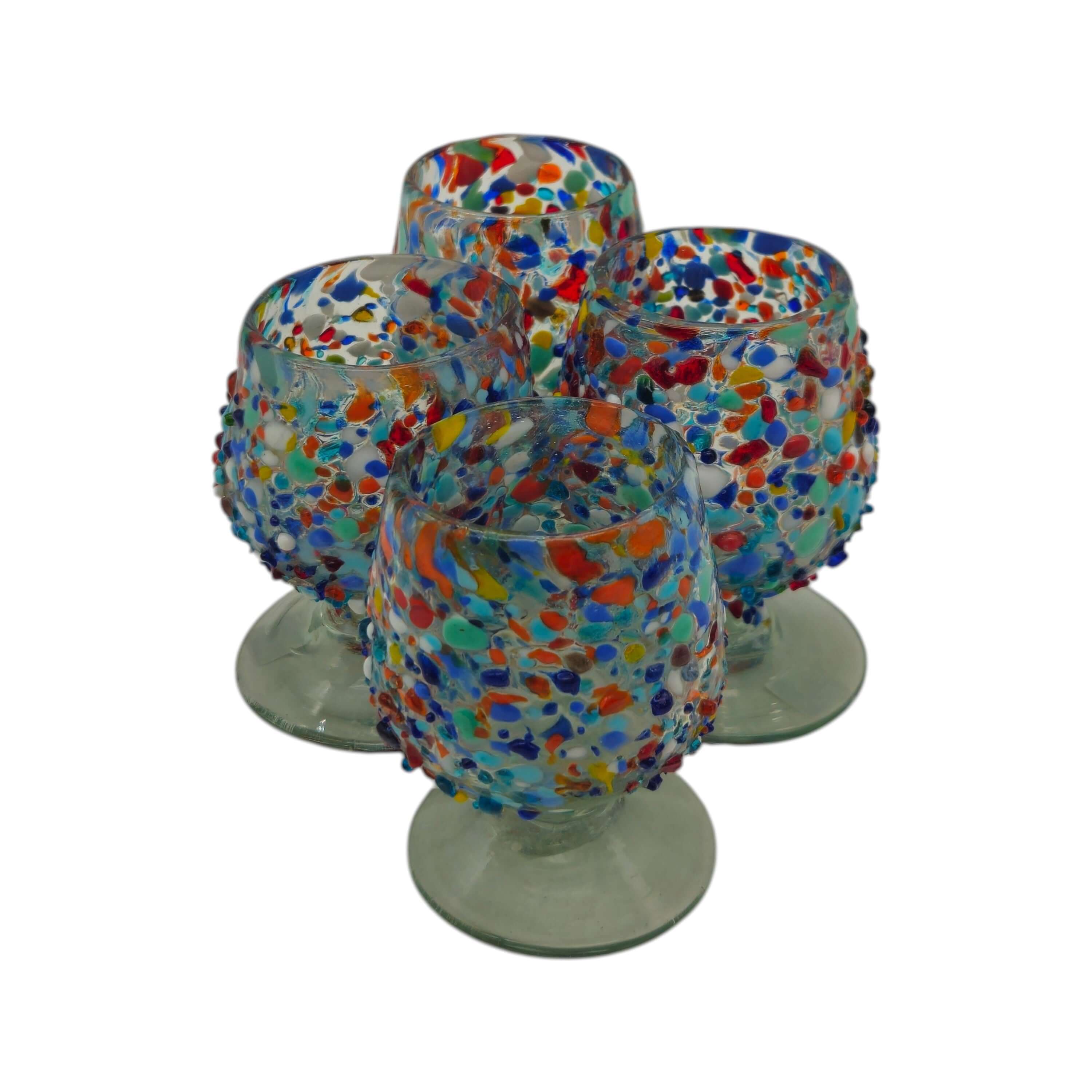 Confetti Rock Shot Glass | Handcrafted Mexican Cognac-Style Glass