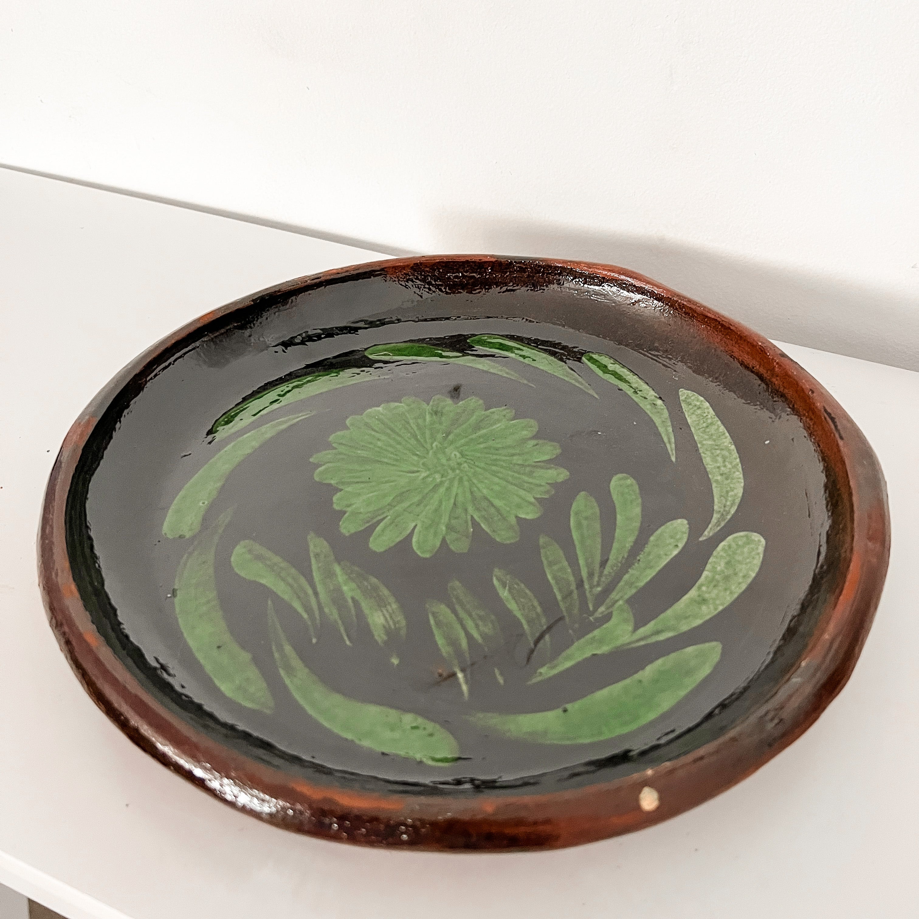 Green Round Large Plate
