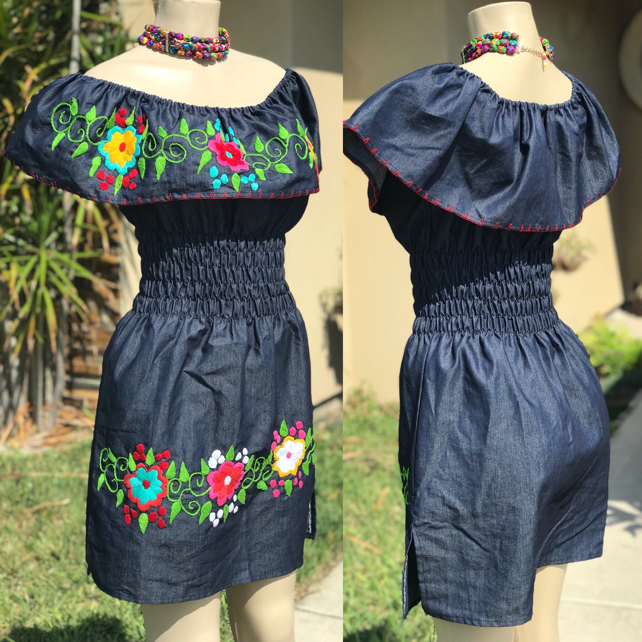 Viridiana Off the Shoulder Denim Dress