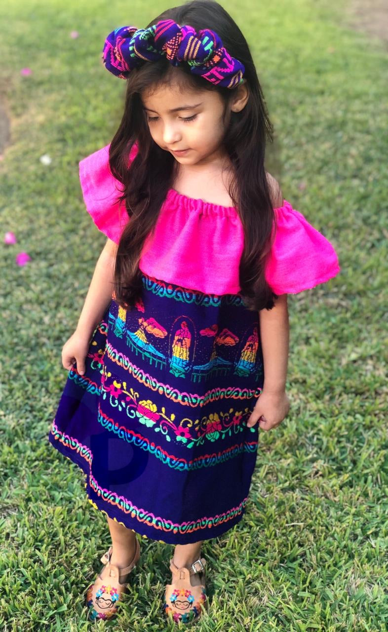 Mexican Virgen de Guadalupe Girls Dress 2 Pc
