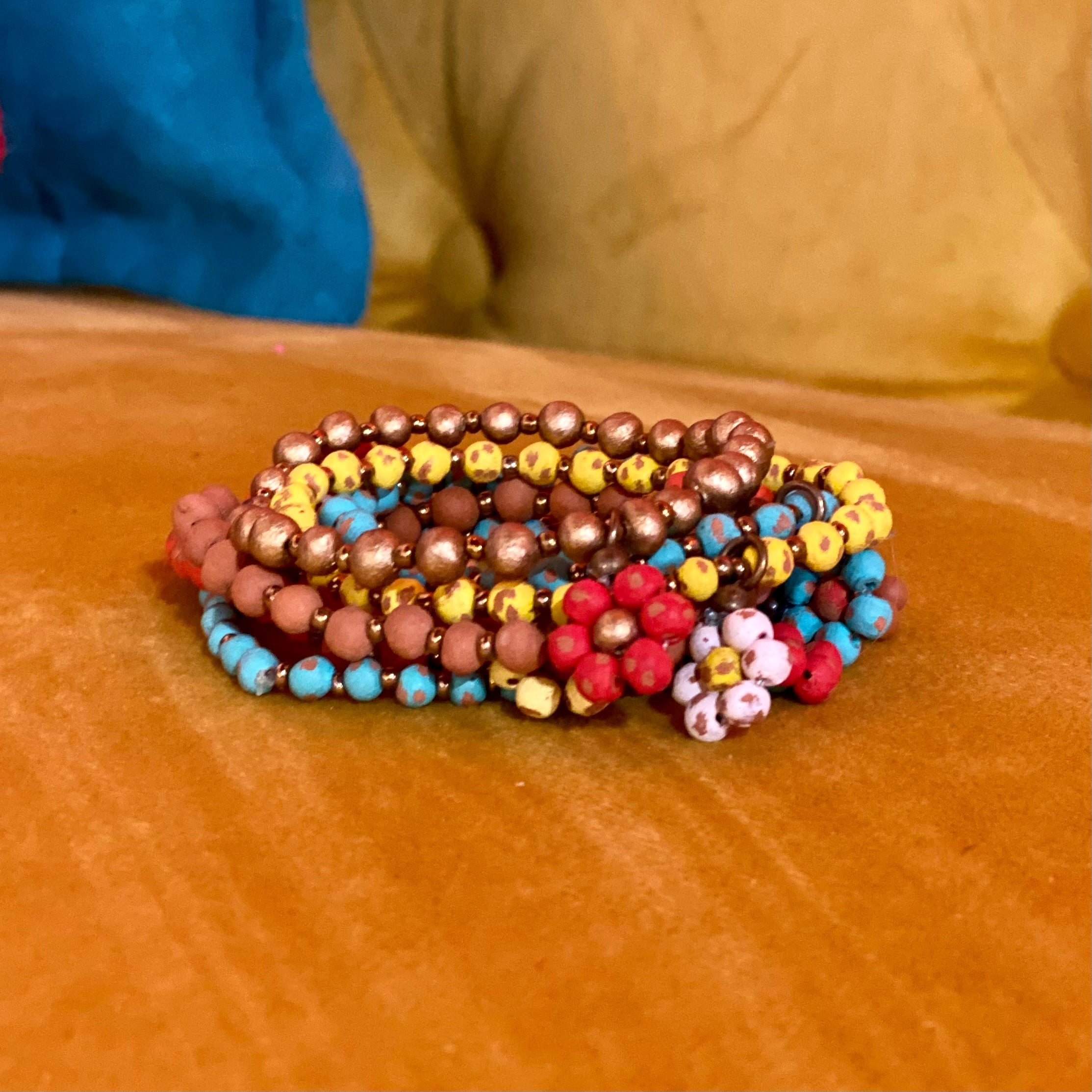 Ceramic Daisy Bracelet