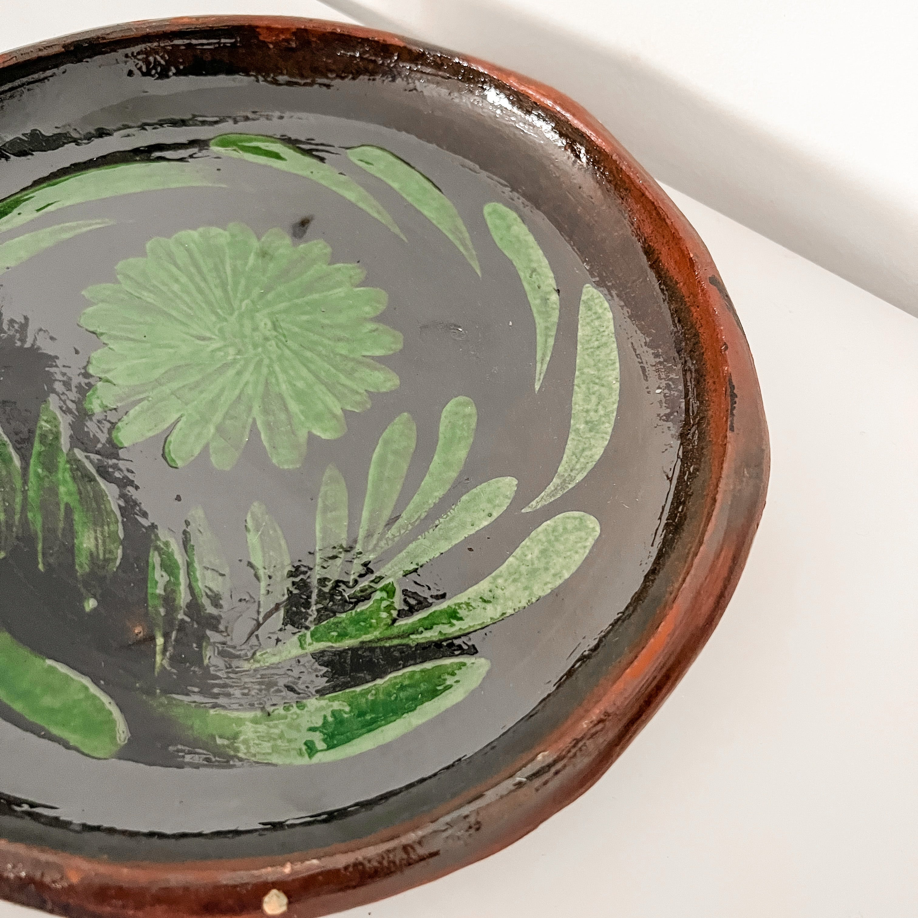 Green Round Large Plate