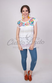 Oaxaca Paloma White Blouse