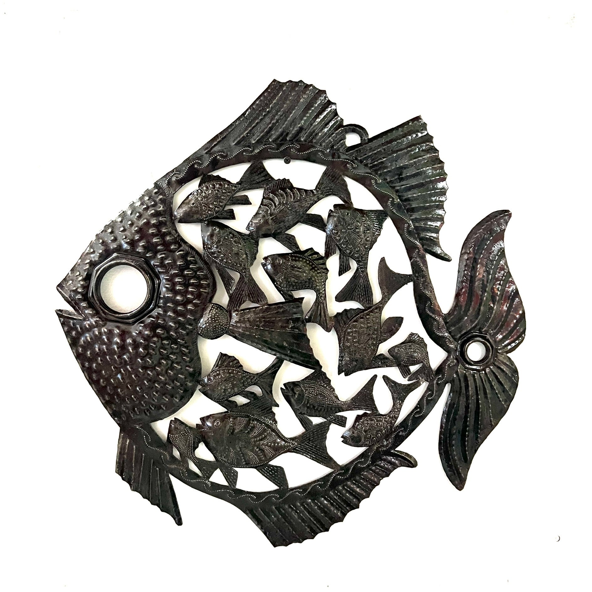 Oil Drum Top Fish Wall Art